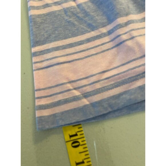 U.S. Polo Assn. Pink & Blue Striped Crew Neck T-Shirt With Pocket Large - Picture 8 of 8